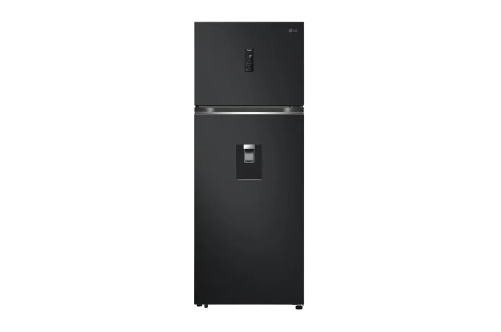 493L Top Freezer Fridge in Essence Matt Black with Water Dispenser & Auto Ice maker