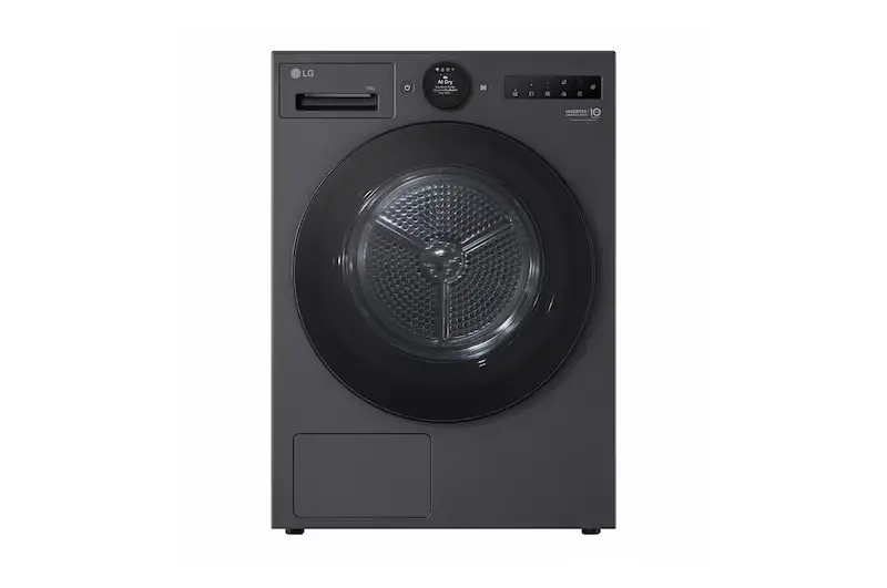 10kg Dual Inverter Heat Pump Dryer with LCD Screen and Auto Cleaning condenser, Black