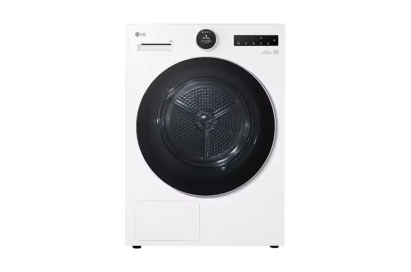 10kg Dual Inverter Heat Pump Dryer with Auto Cleaning Condenser, White